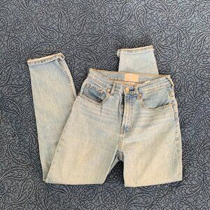 Everlane high-waisted straight leg ankle-length jeans